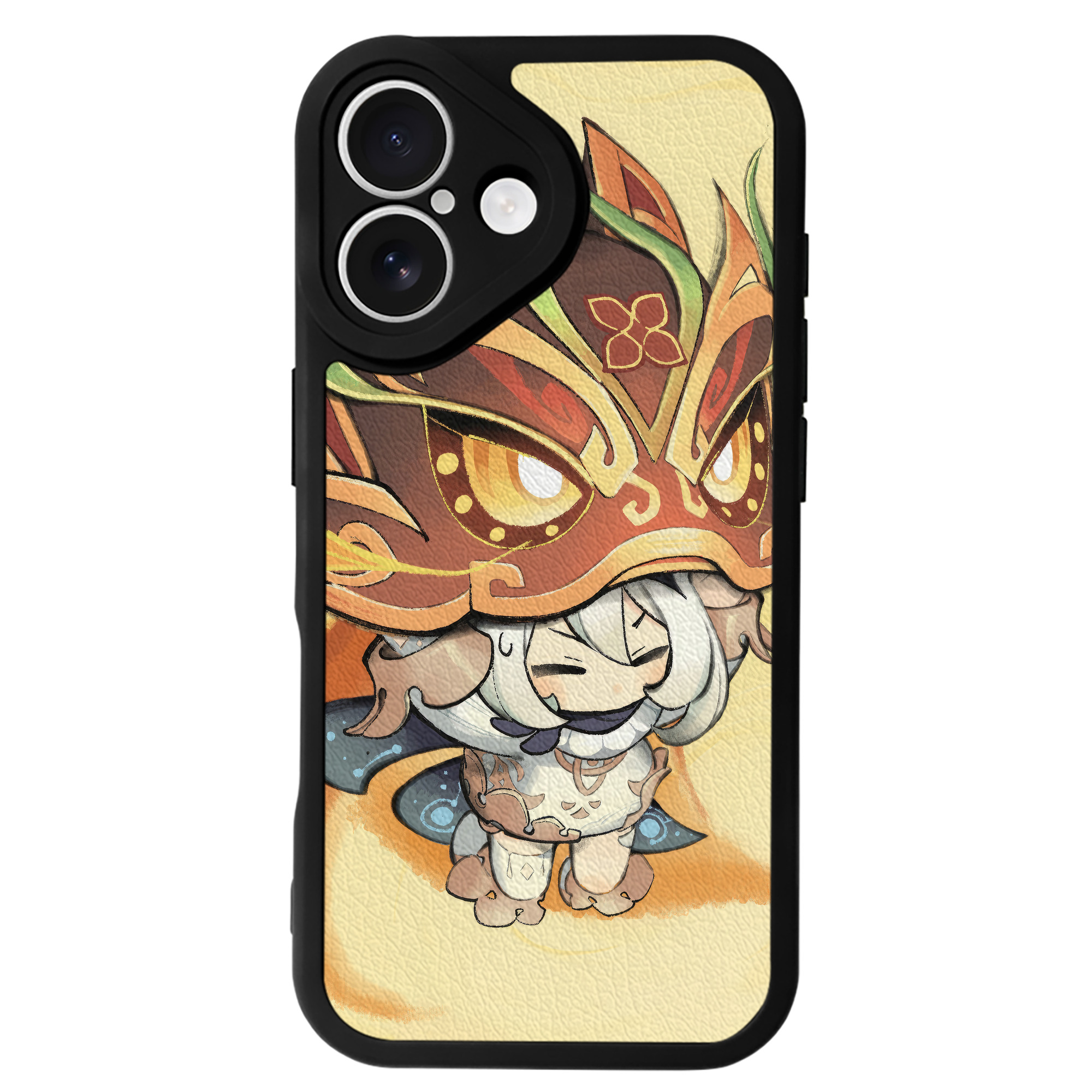 げんし神 genshin 【iPhone 16シリーズ対応】シリコンスマホケース（レザー調） 材質：シリコン